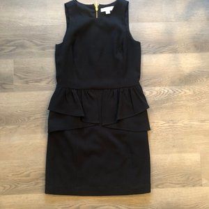 Black peplum cocktail dress